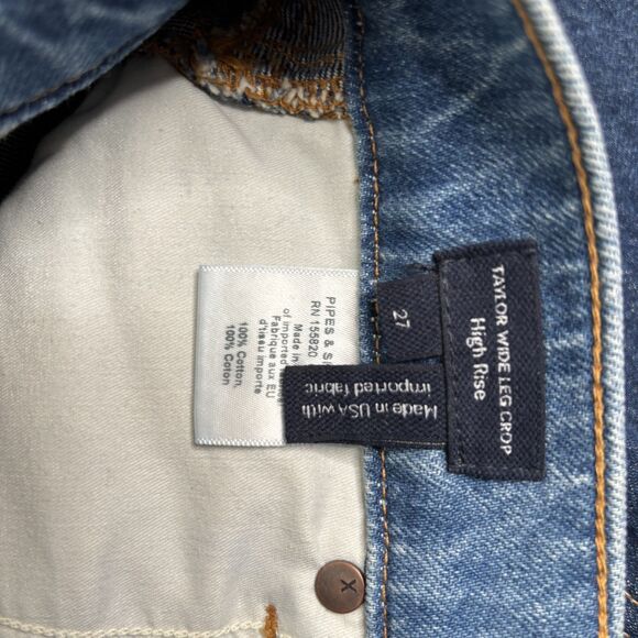 Veronica Beard Taylor Cropped Wide Jeans - Picture 3 of 7